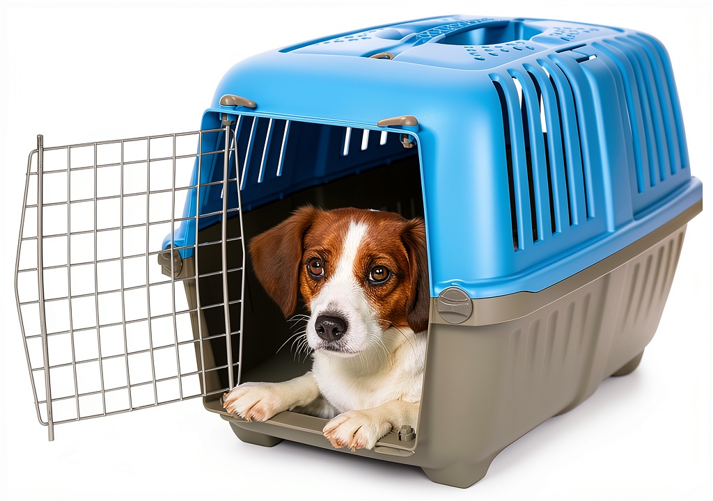 MidWest hard-sided pet carrier in use during a car ride