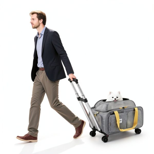 Chengjian Pet Carrier Airline Approved Rolling Wheels-3
