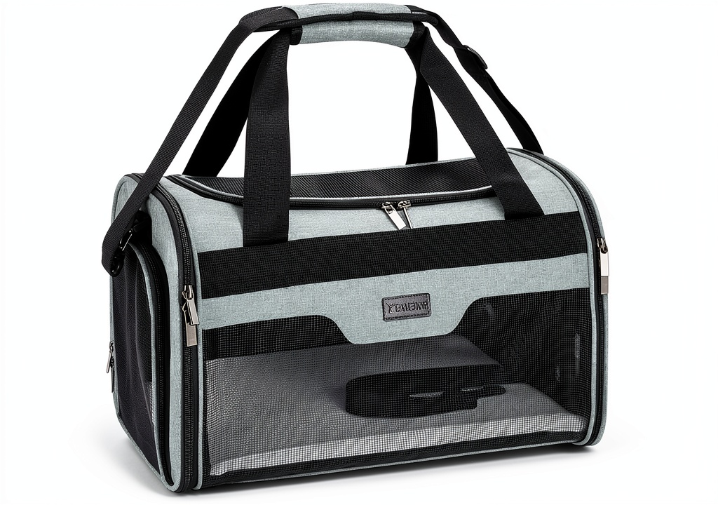BALEINE pet carrier showing breathable mesh and collapsible design