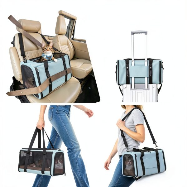 Petsfit Airline Approved Cat Carrier Safety Design Travel-7