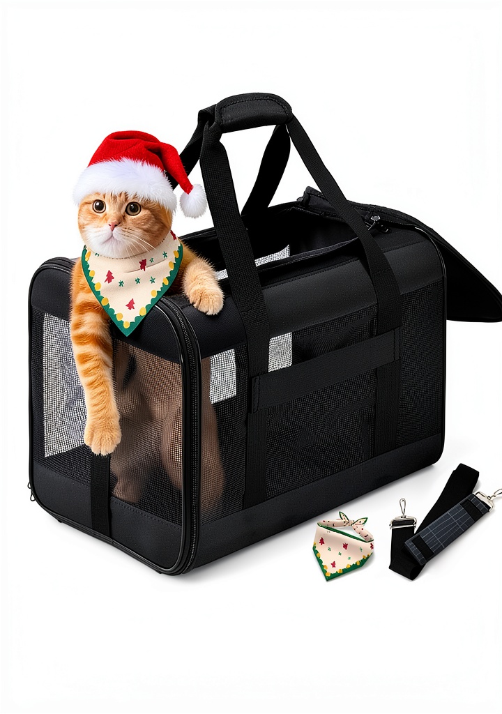 Conlun pet carrier in use with a cat inside during travel