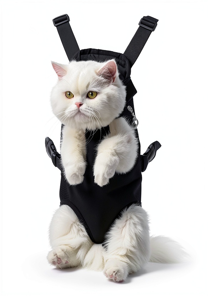 Mingxing pet carrier backpack in blue color on a person's back