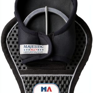 Majestic Ally Neoprene Cinch Buckle Protector Cover, Pair, for Horse Comfort and Protection, Black-0