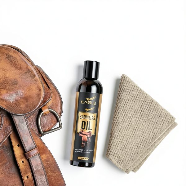 Eagle Saddle Oil Neatsfoot Leather Conditioner 8.45oz with Cloth-3