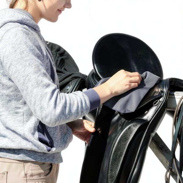 ECP Equine Comfort Products Microfiber Tack Cleaning Towels, Lifts Dirt, Dust & Sweat from Saddles, Bridles & Girths, Polishes Metal & Boots, Chemical-Free Leather Care, for Shows & Daily Use, 3-Pack-5